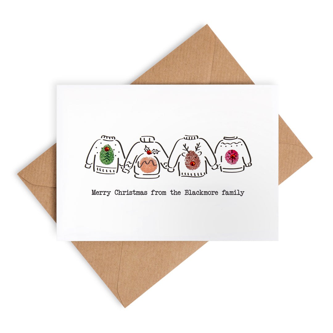 Christmas Jumper Personalised Christmas Card Kit (18 Pack)