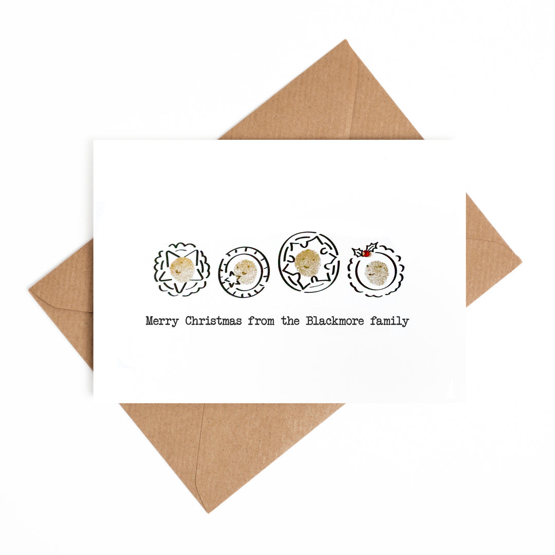 Mince Pie Personalised Christmas Card Kit (18 Pack)