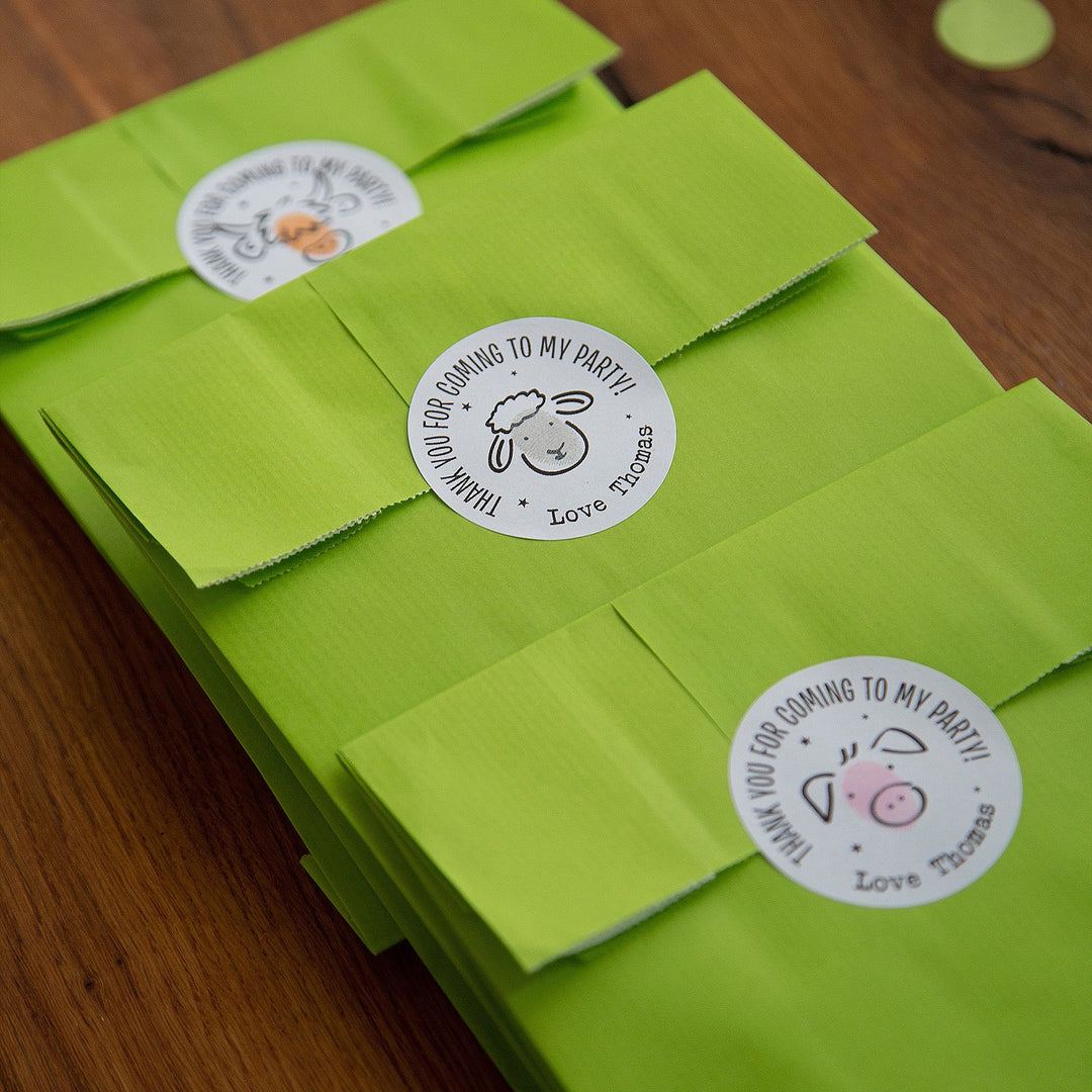 Farm Personalised Party Stickers