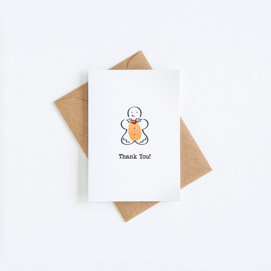 Mini Gingerbread Man Thank You Card Making Kit