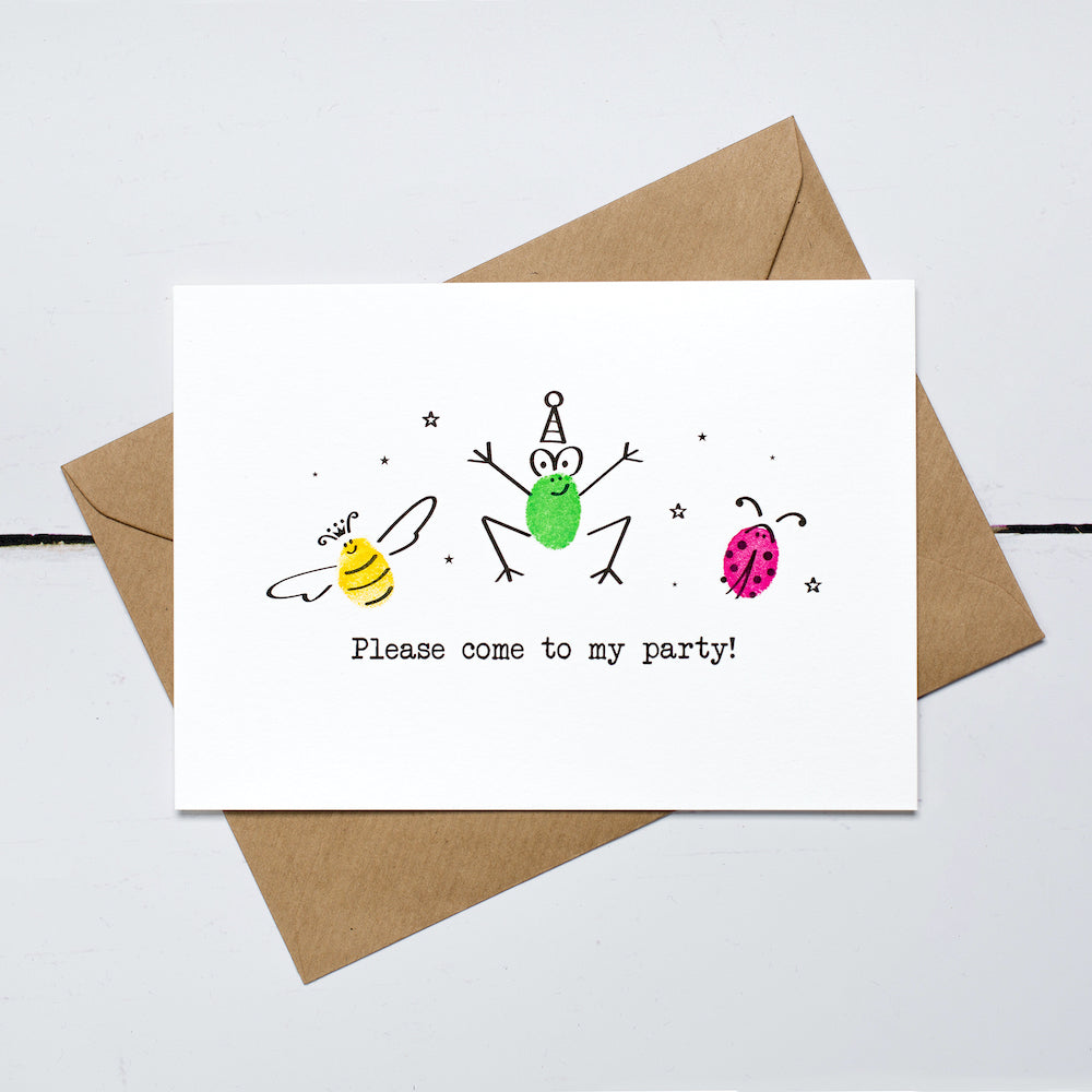 Minibeasts Invitation Card Making Kit