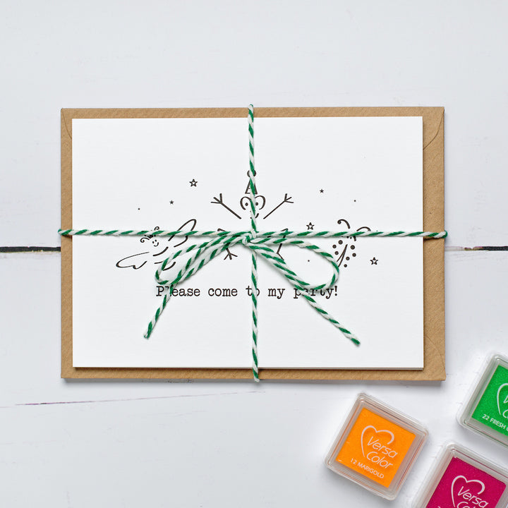 Minibeasts Invitation Card Making Kit
