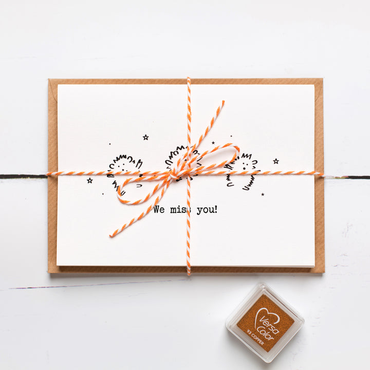 Hedgehog We Miss You Card Making Kit