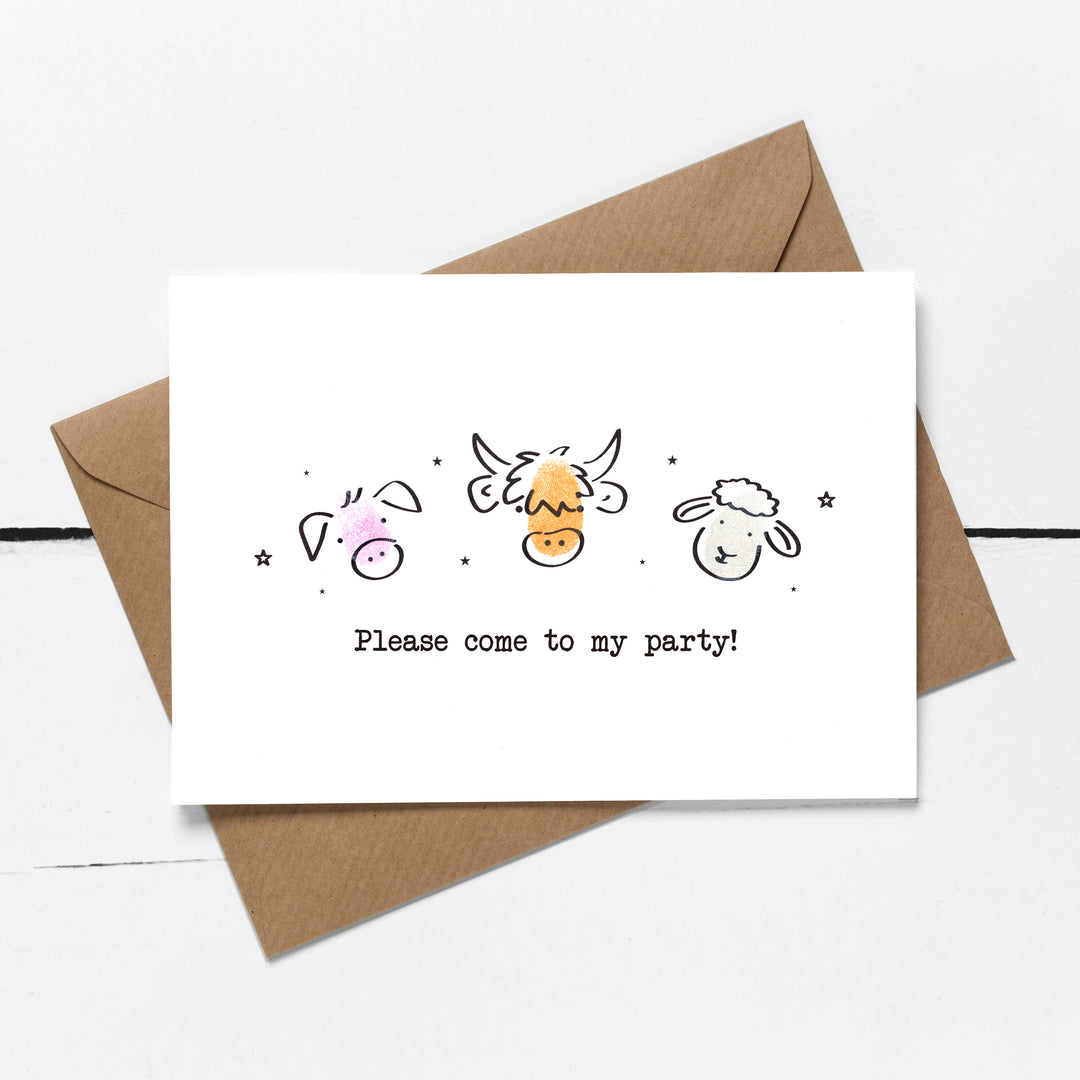 Farm Invitation Card Making Kit