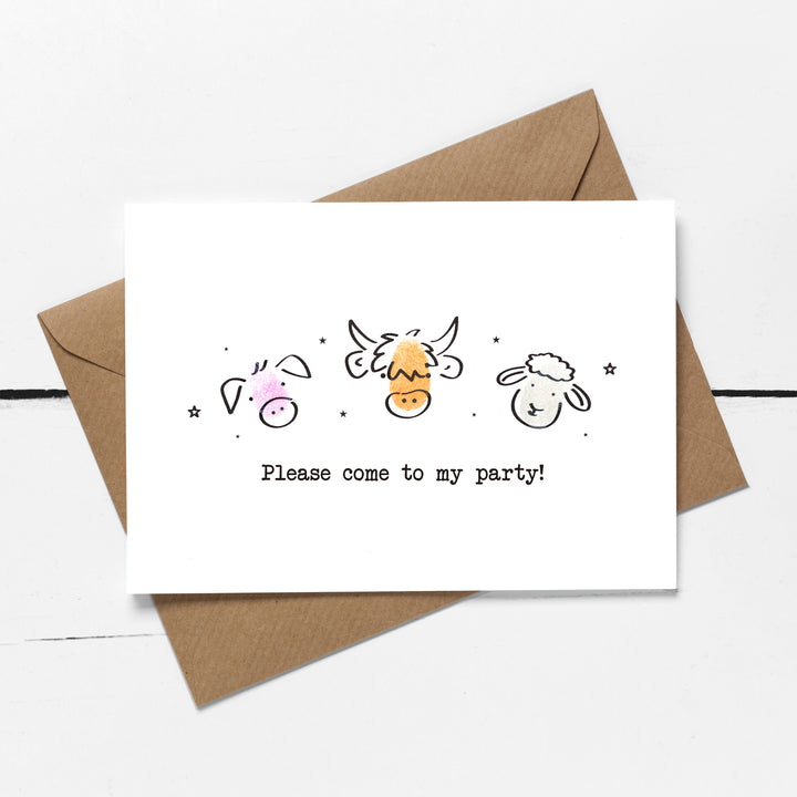 Farm Invitation Card Making Kit