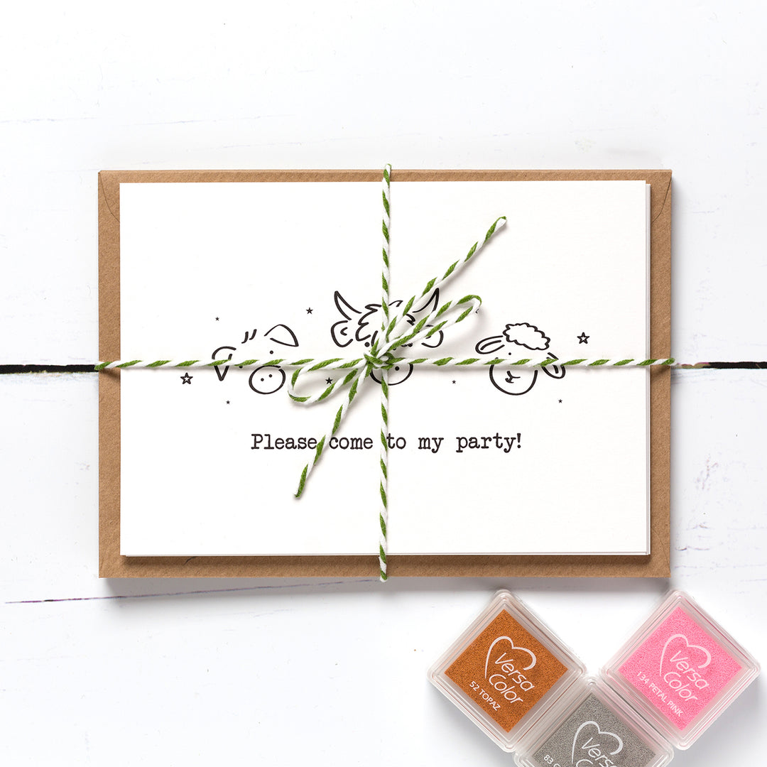 Farm Invitation Card Making Kit