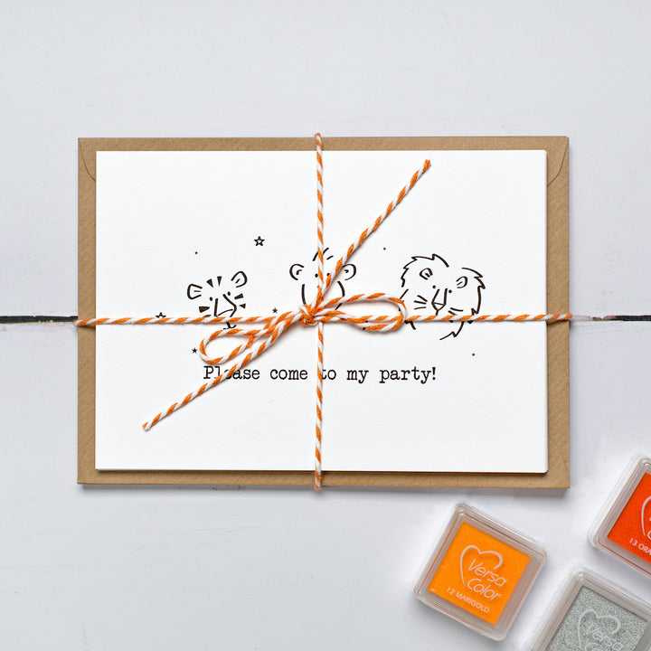 Jungle Animals Invitation Card Making Kit
