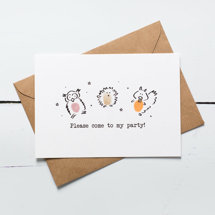 Woodland Friends Invitation Card Making Kit