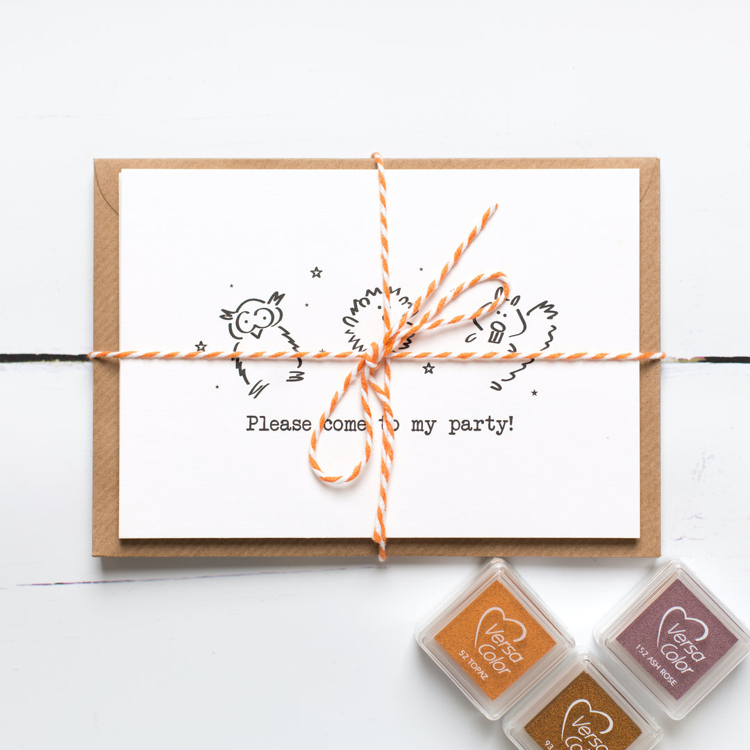 Woodland Friends Invitation Card Making Kit