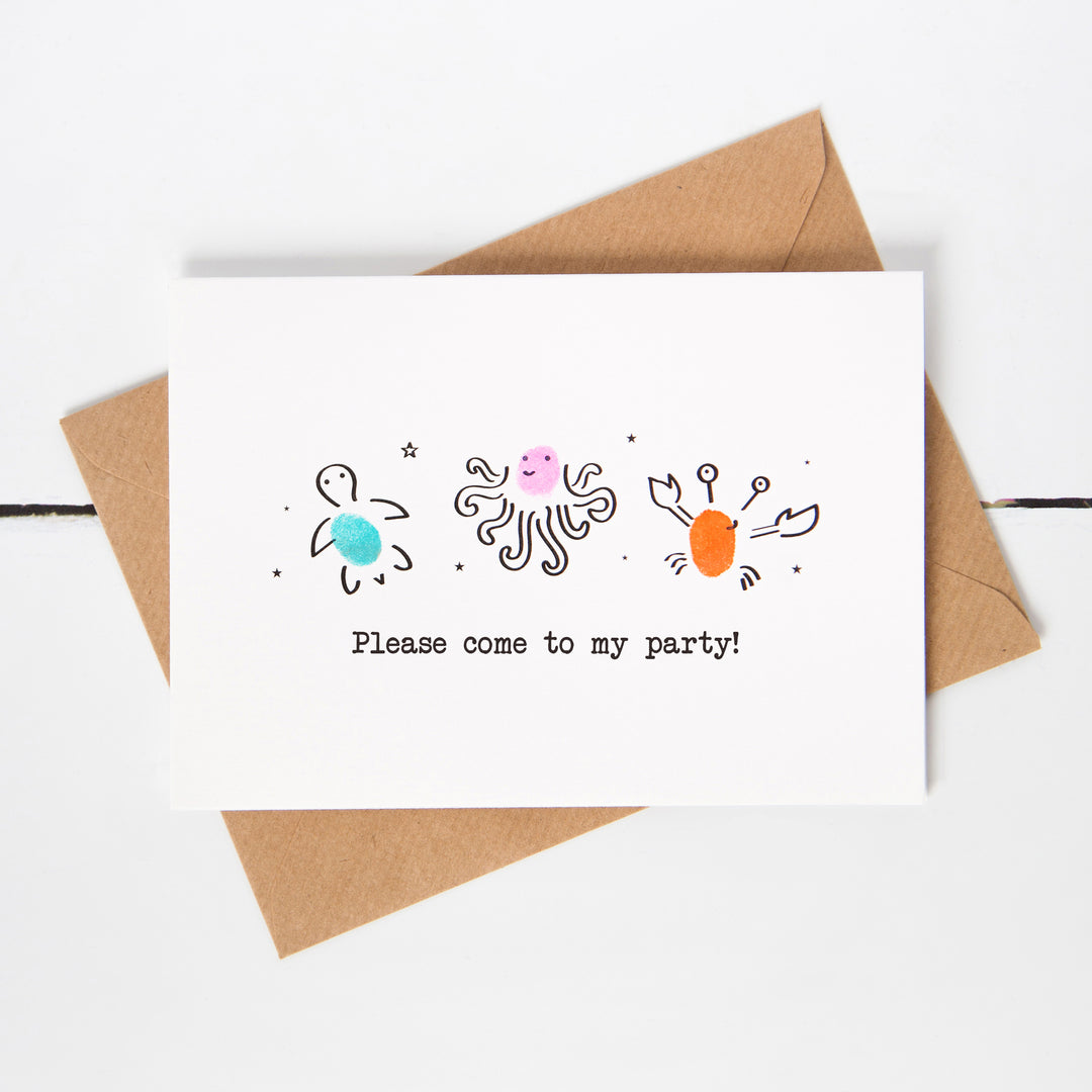 Under the Sea Invitation Card Making Kit