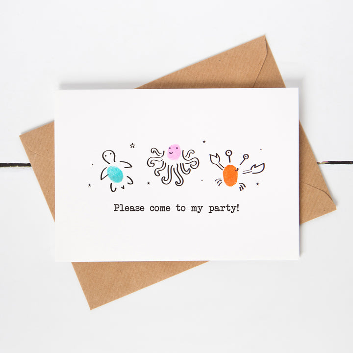 Under the Sea Invitation Card Making Kit