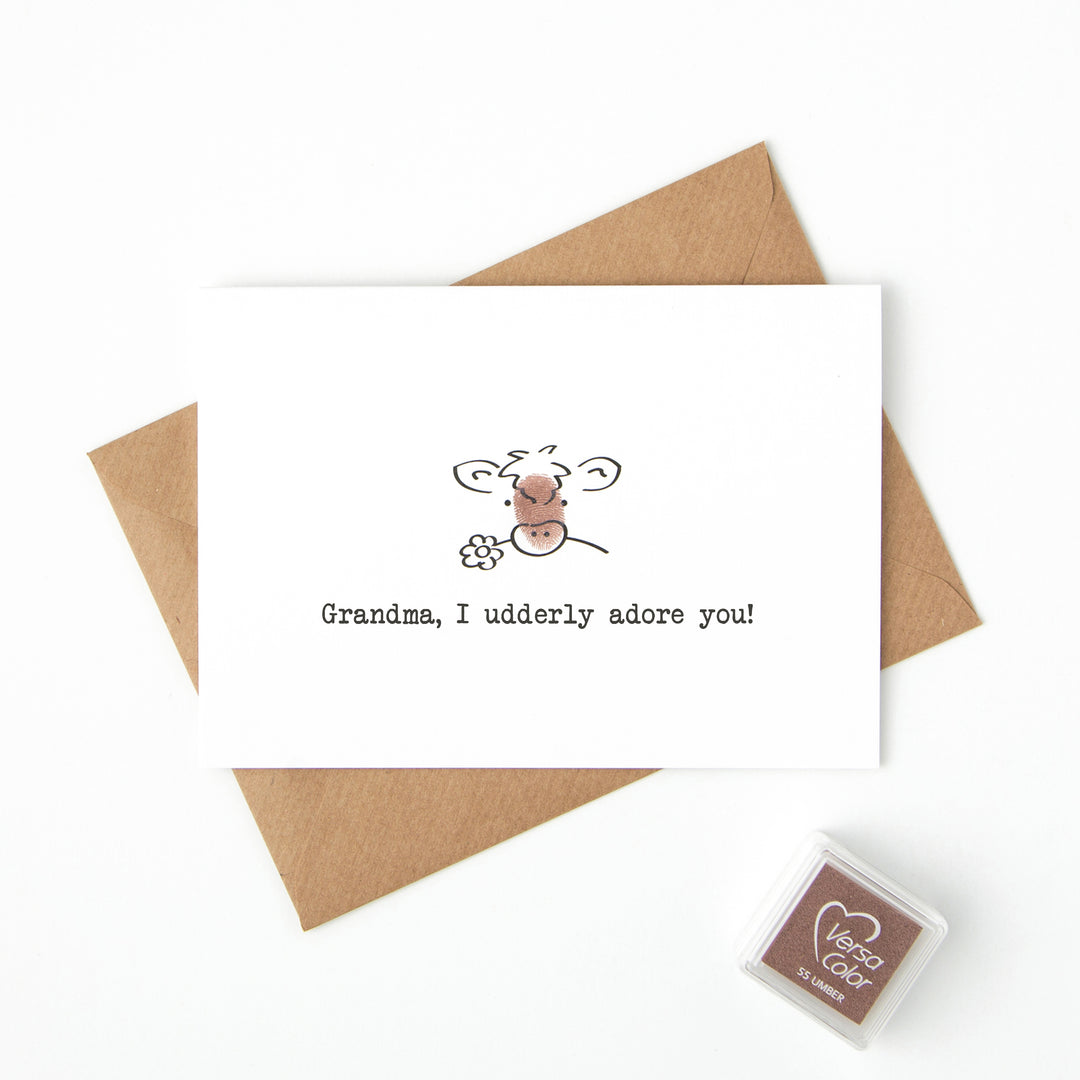 Grandma, I Udderly Adore You Card Making Kit
