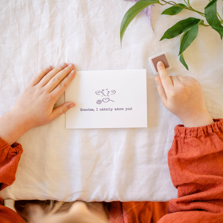 Grandma, I Udderly Adore You Card Making Kit