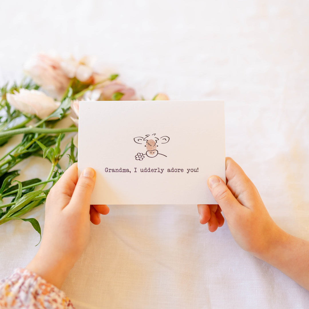 Grandma, I Udderly Adore You Card Making Kit