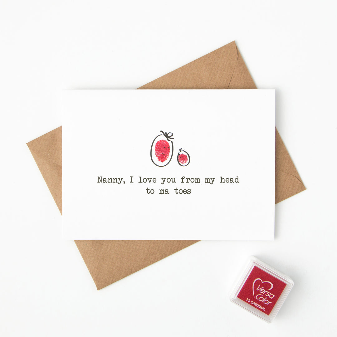 Nanny, I Love You From My Head To-ma-toes Card Making Kit