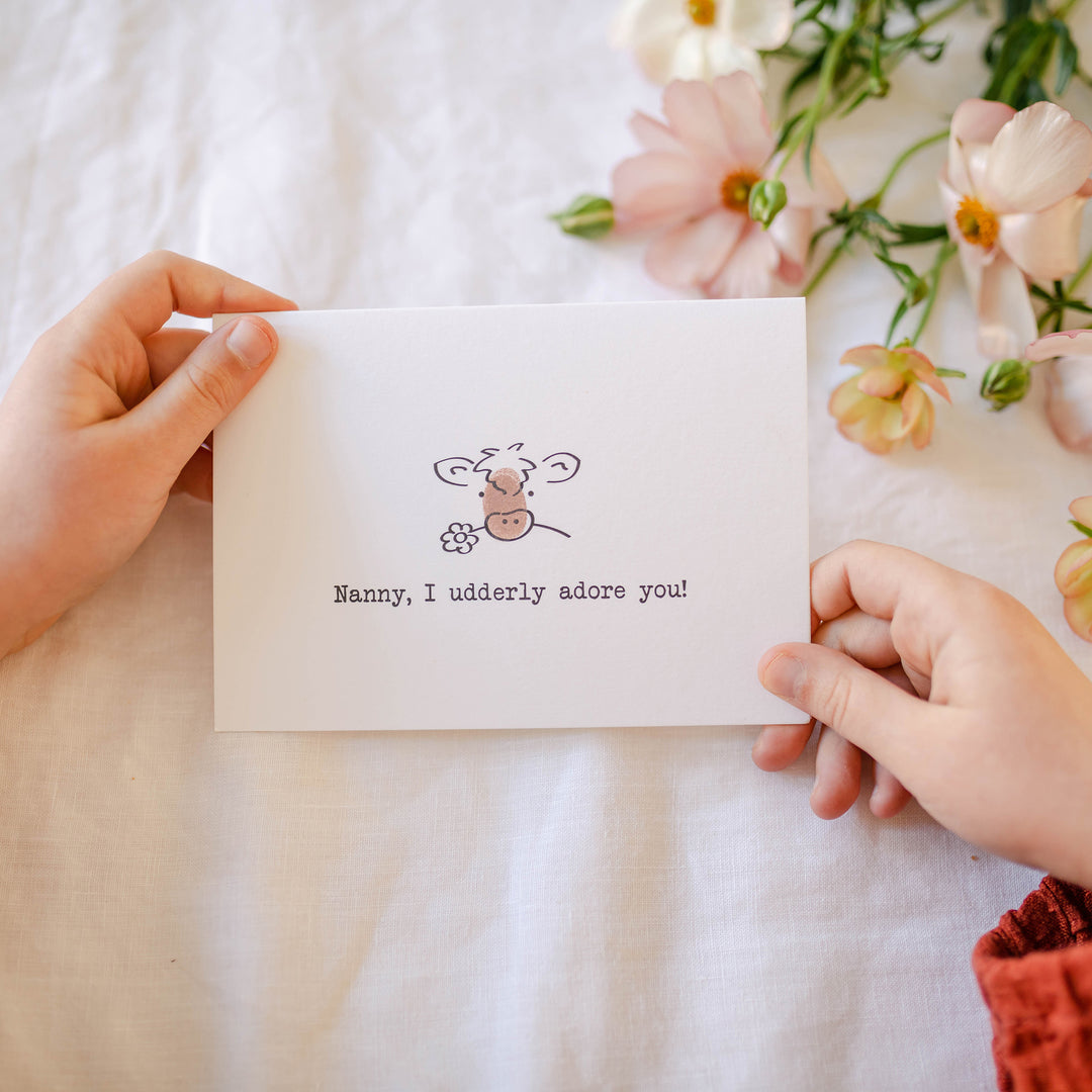 Nanny, I Udderly Adore You Card Making Kit
