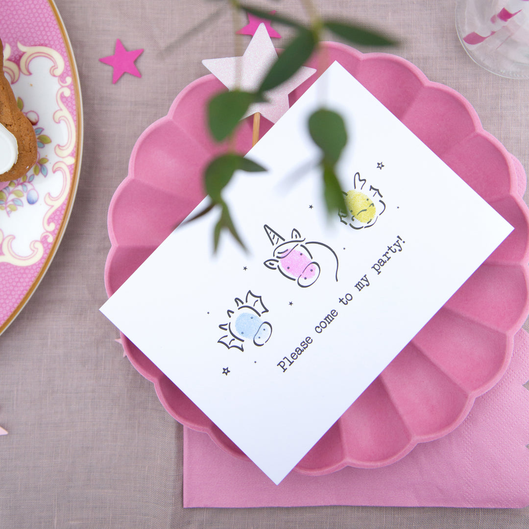 Mythical Unicorn Party Invitations Kit