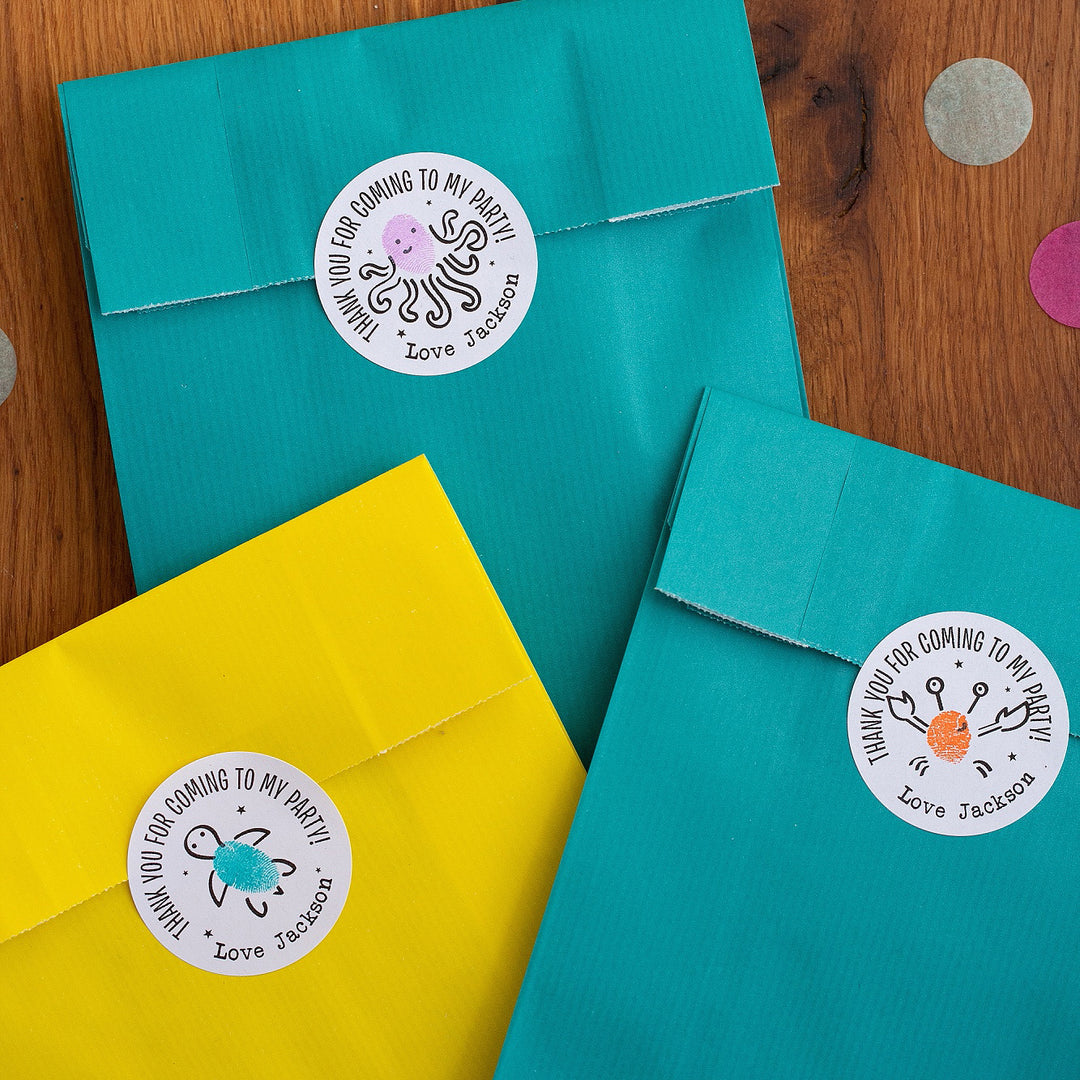 Under the Sea Personalised Party Stickers