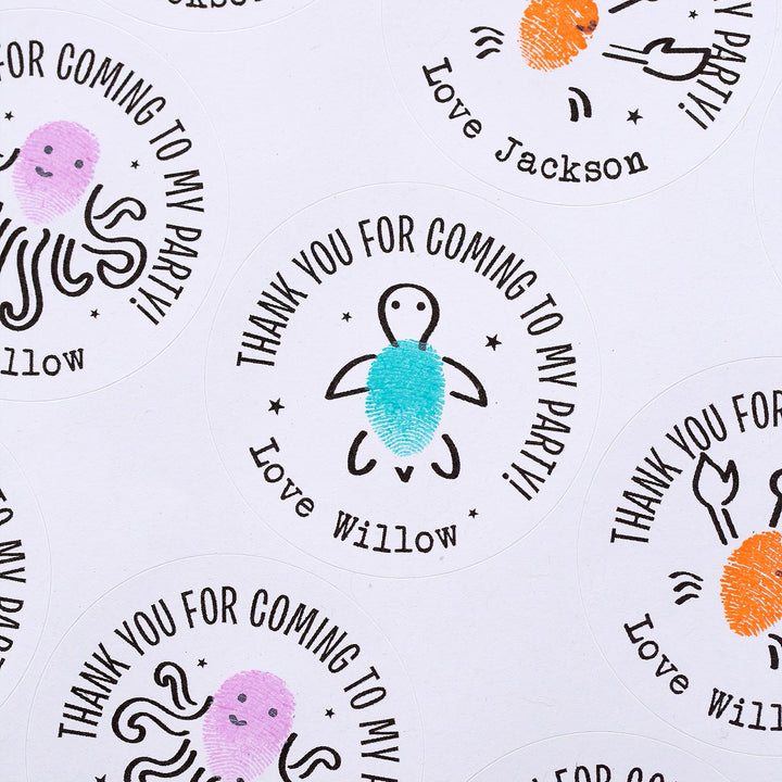 Under the Sea Personalised Party Stickers