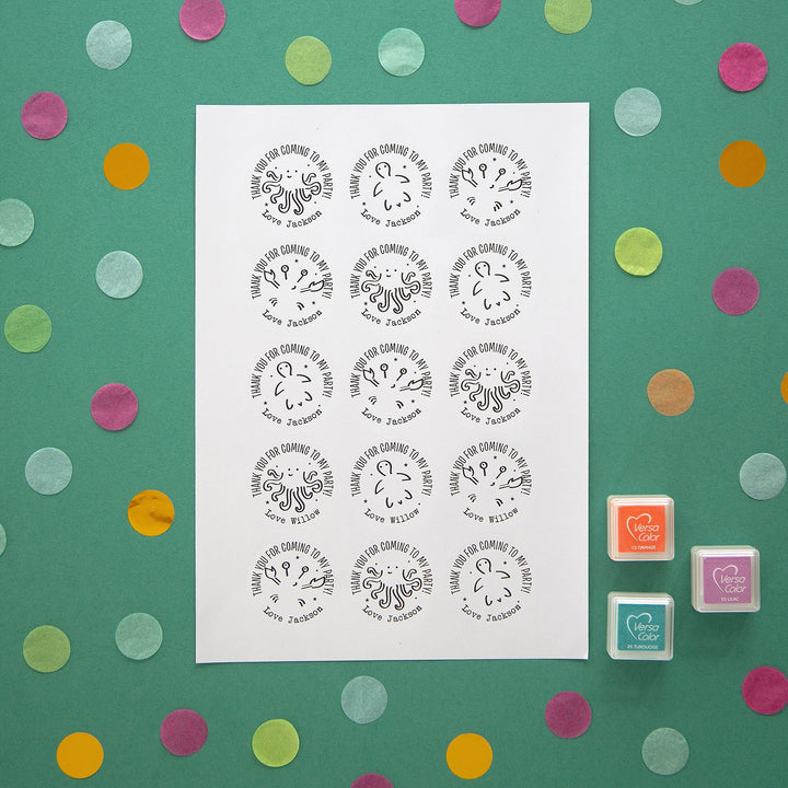 Under the Sea Personalised Party Stickers