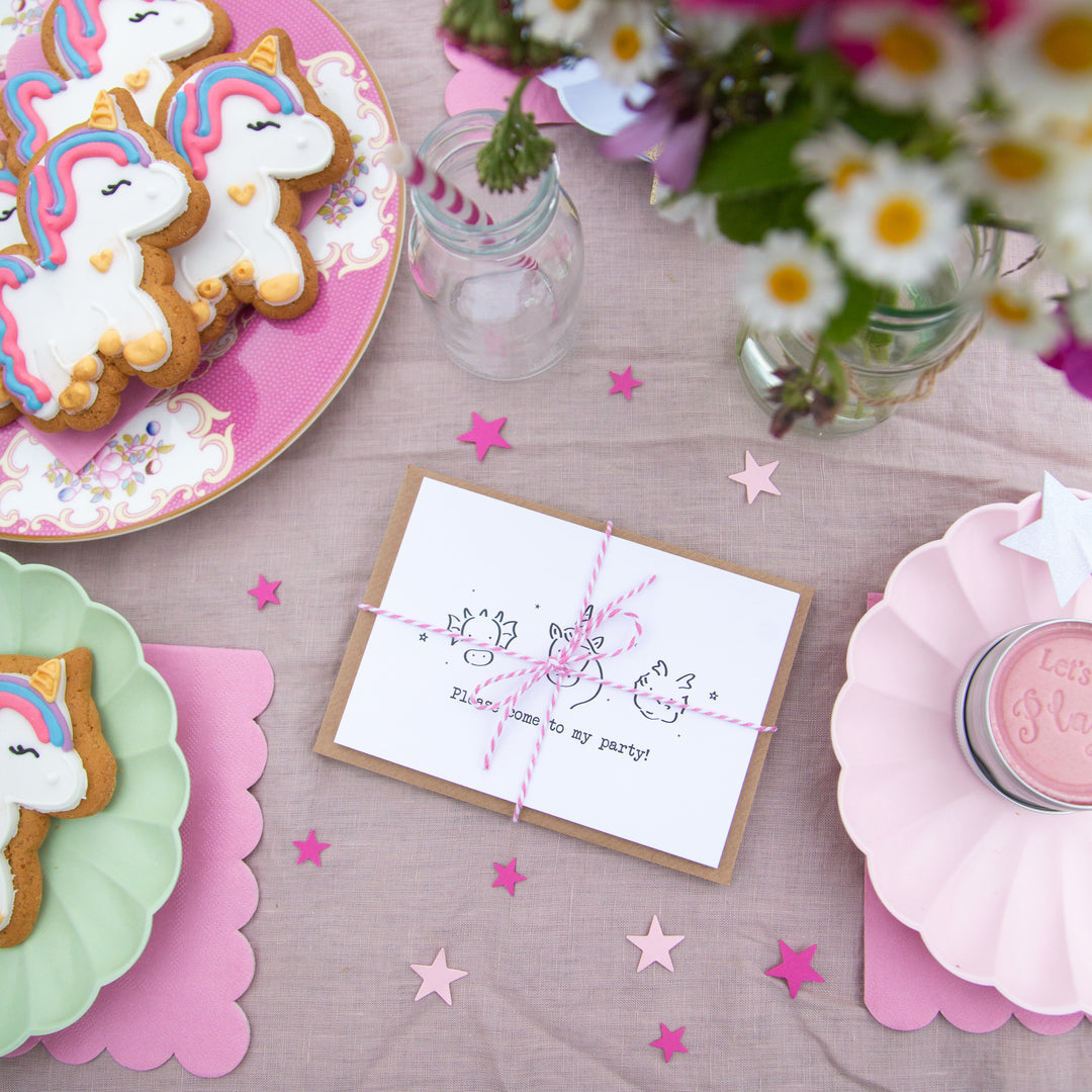 Mythical Unicorn Party Invitations Kit