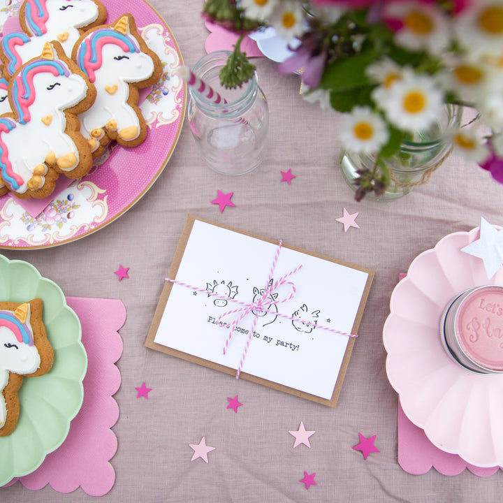 Mythical Unicorn Party Invitations Kit