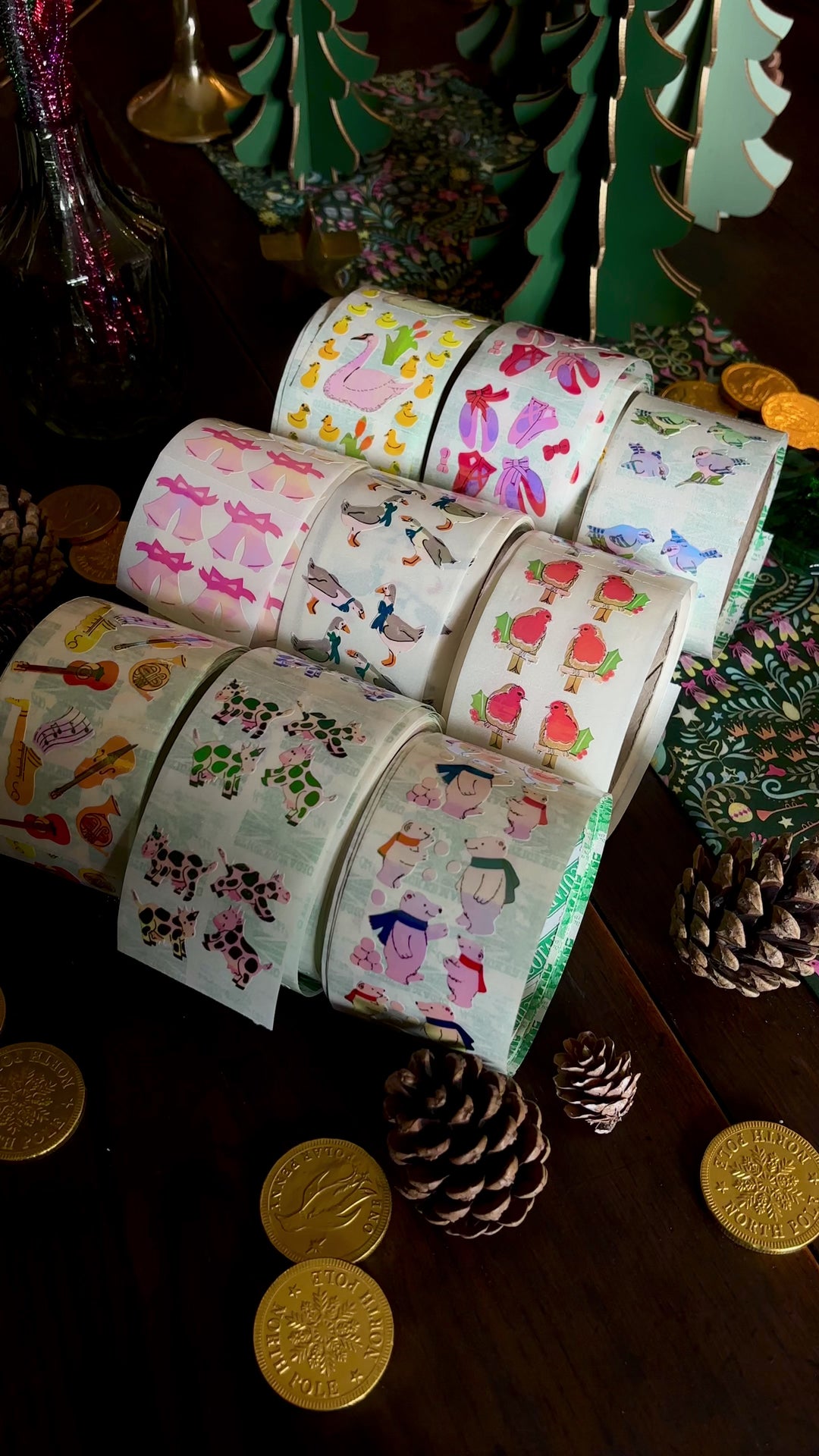 Retro Festive Suprise Sticker Pack