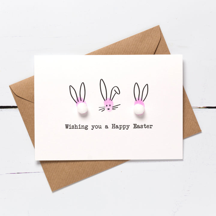 Easter Bunny Card Making Kit - Pink