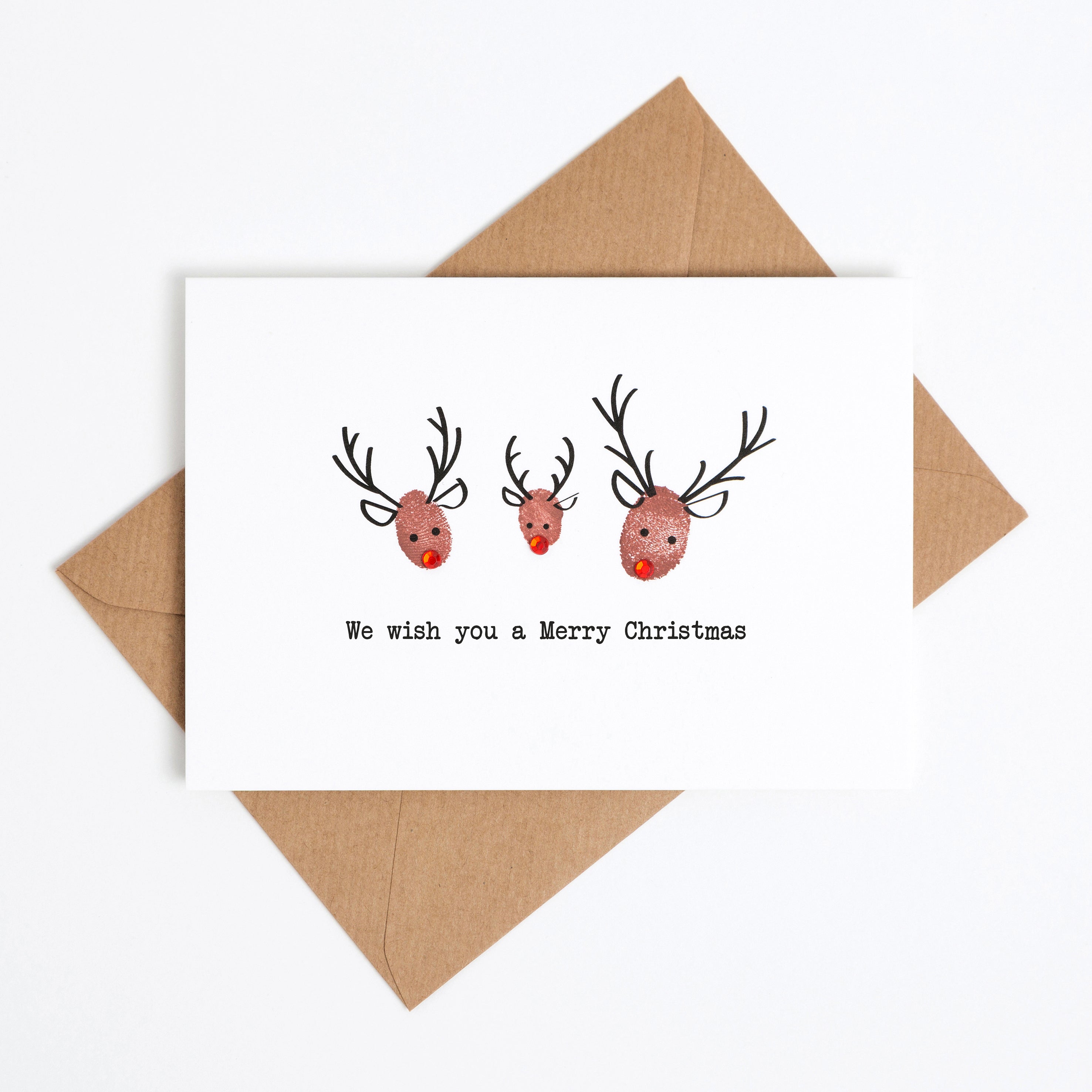 Reindeer Christmas Card Making Kit – Festive Fingerprints