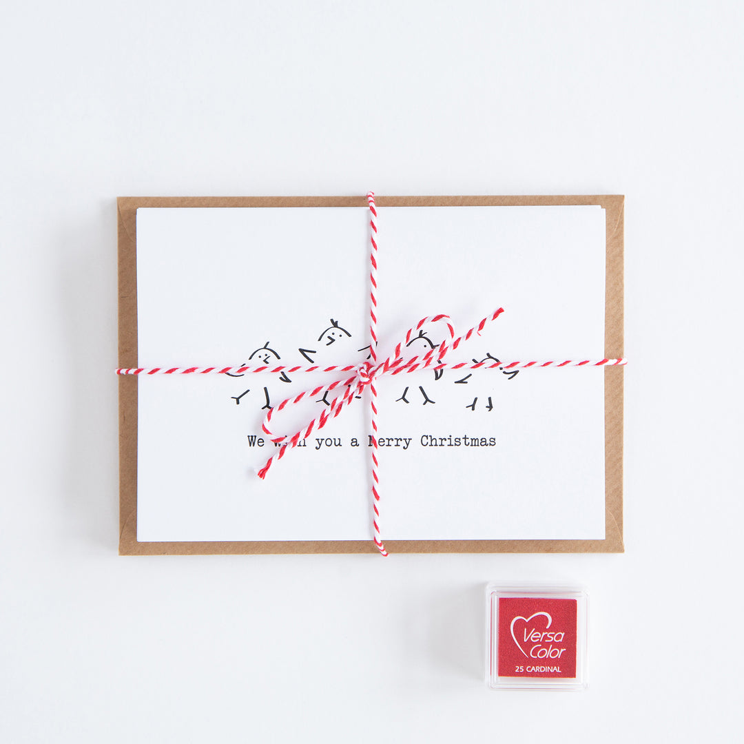 Robin Personalised Christmas Card Kit (18 Pack)
