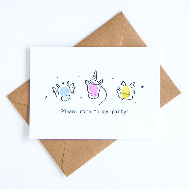 Mythical Unicorn Party Invitations Kit