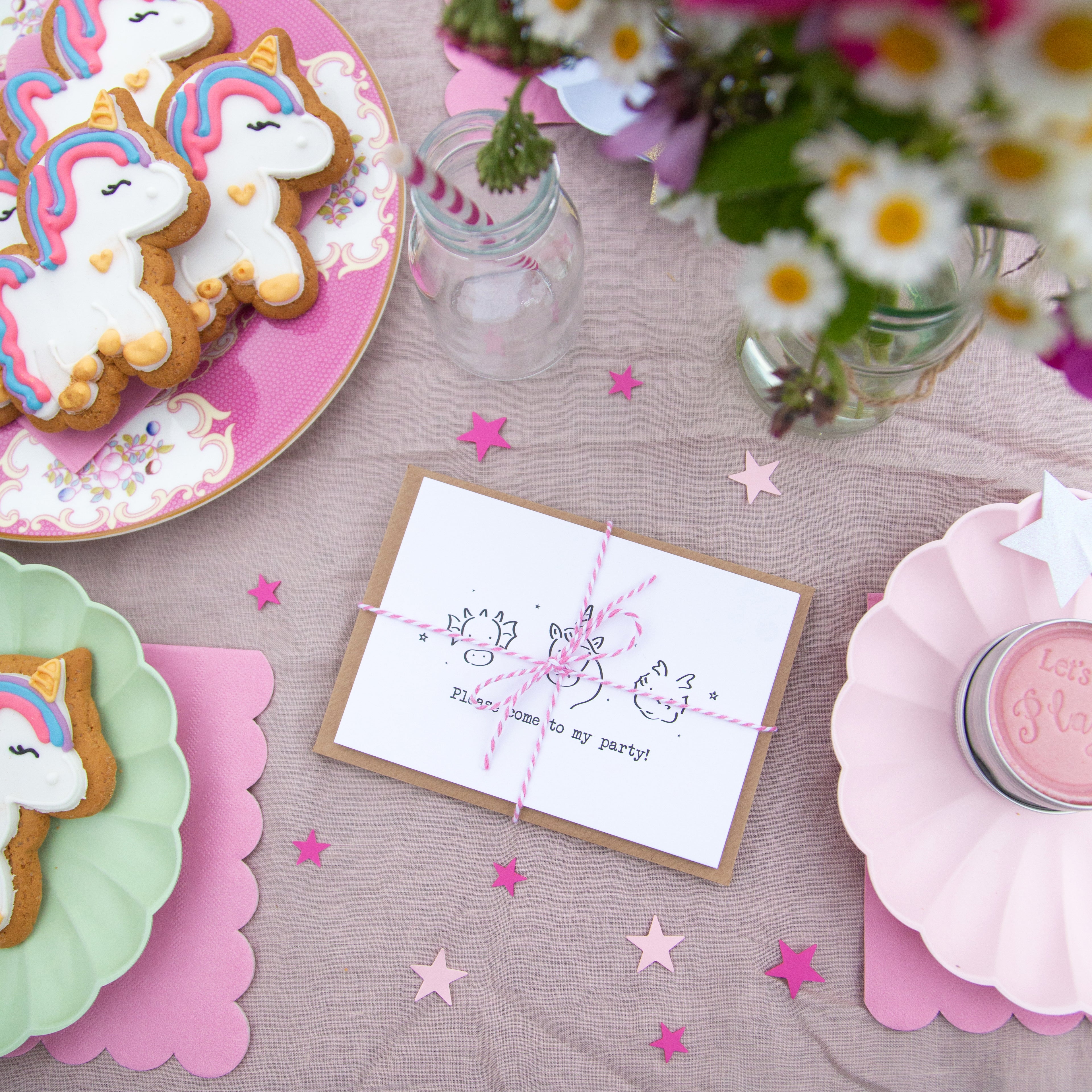 Mythical Unicorn Party Invitations Kit